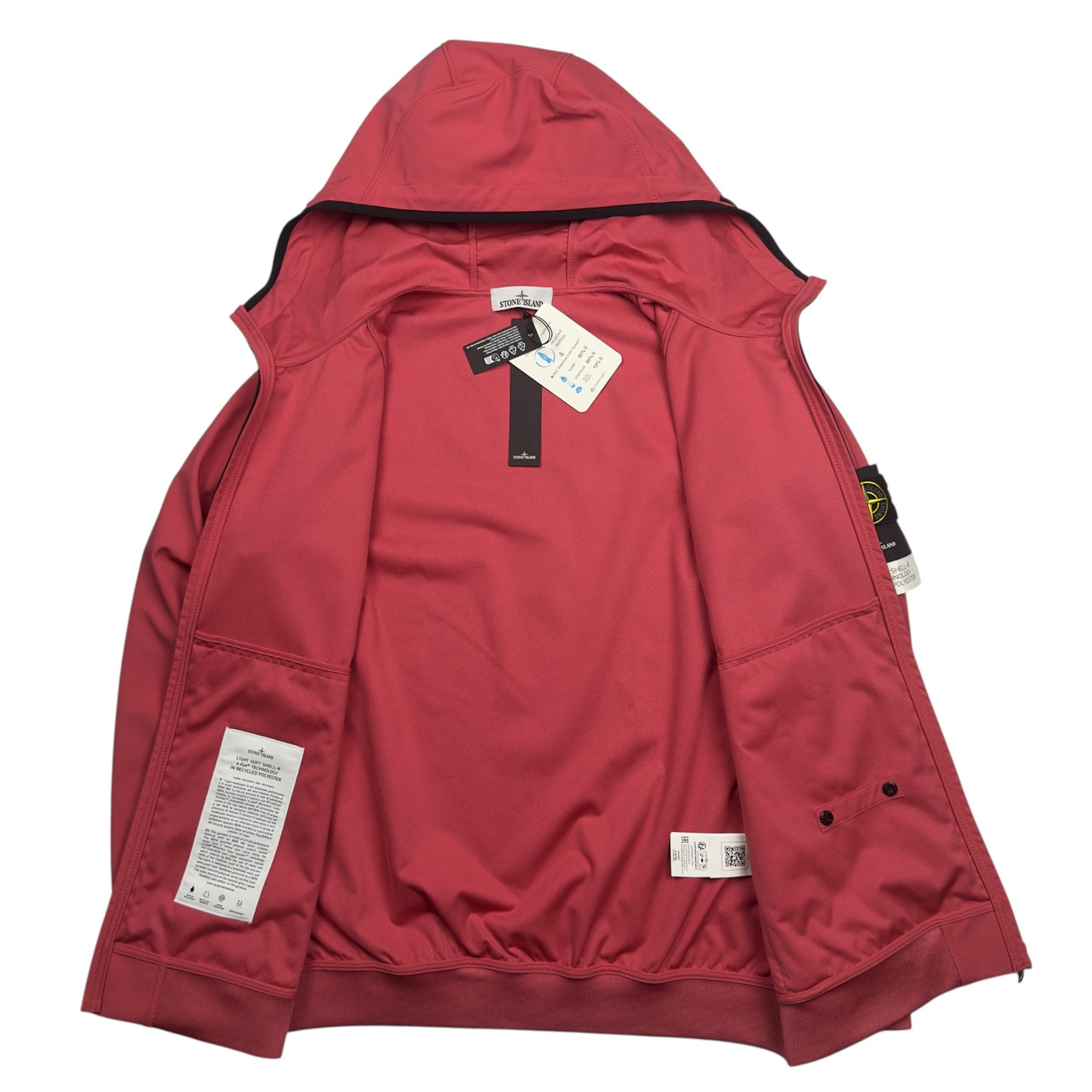 S/S 23 Stone Island Light Soft Shell-R Jacket with e-dye Technology - Pink