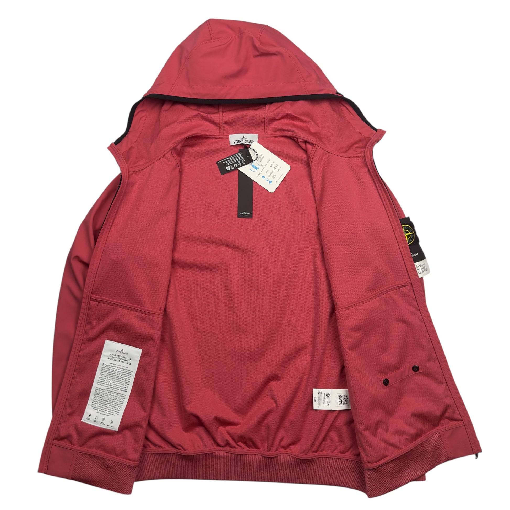 S/S 23 Stone Island Light Soft Shell-R Jacket with e-dye Technology - Pink