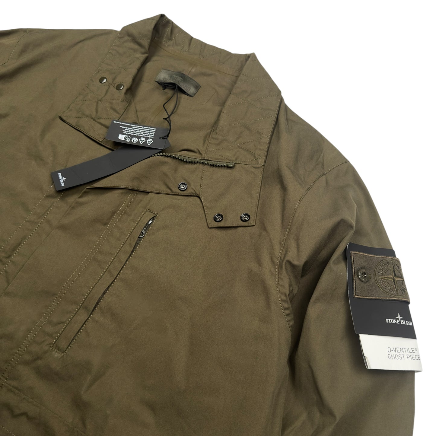 S/S 23 Stone Island O-Ventile Ghost Field Jacket - Khaki