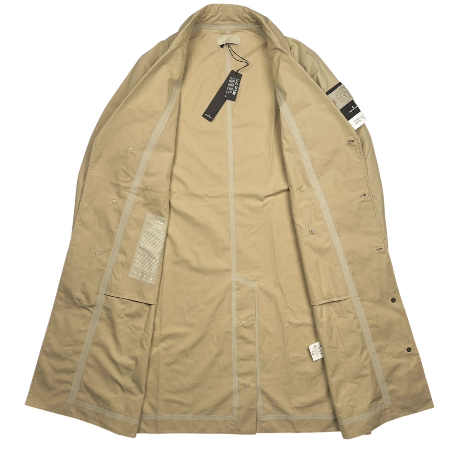 S/S 23 Stone Island O-Ventile Ghost Trench Coat - Beige