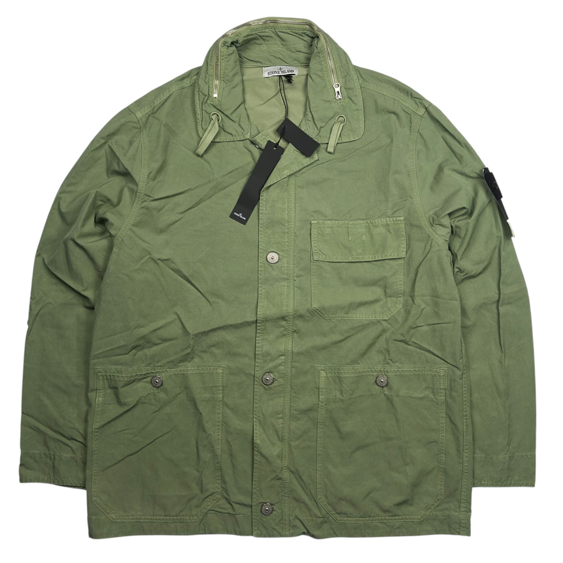 S/S 23 Stone Island Cupro Cotton Twill Jacket - Sage