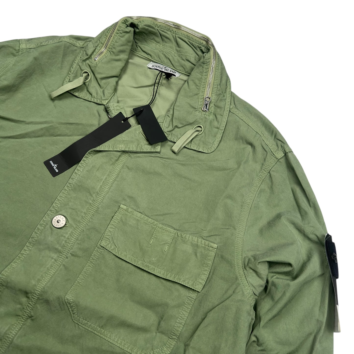 S/S 23 Stone Island Cupro Cotton Twill Jacket - Sage