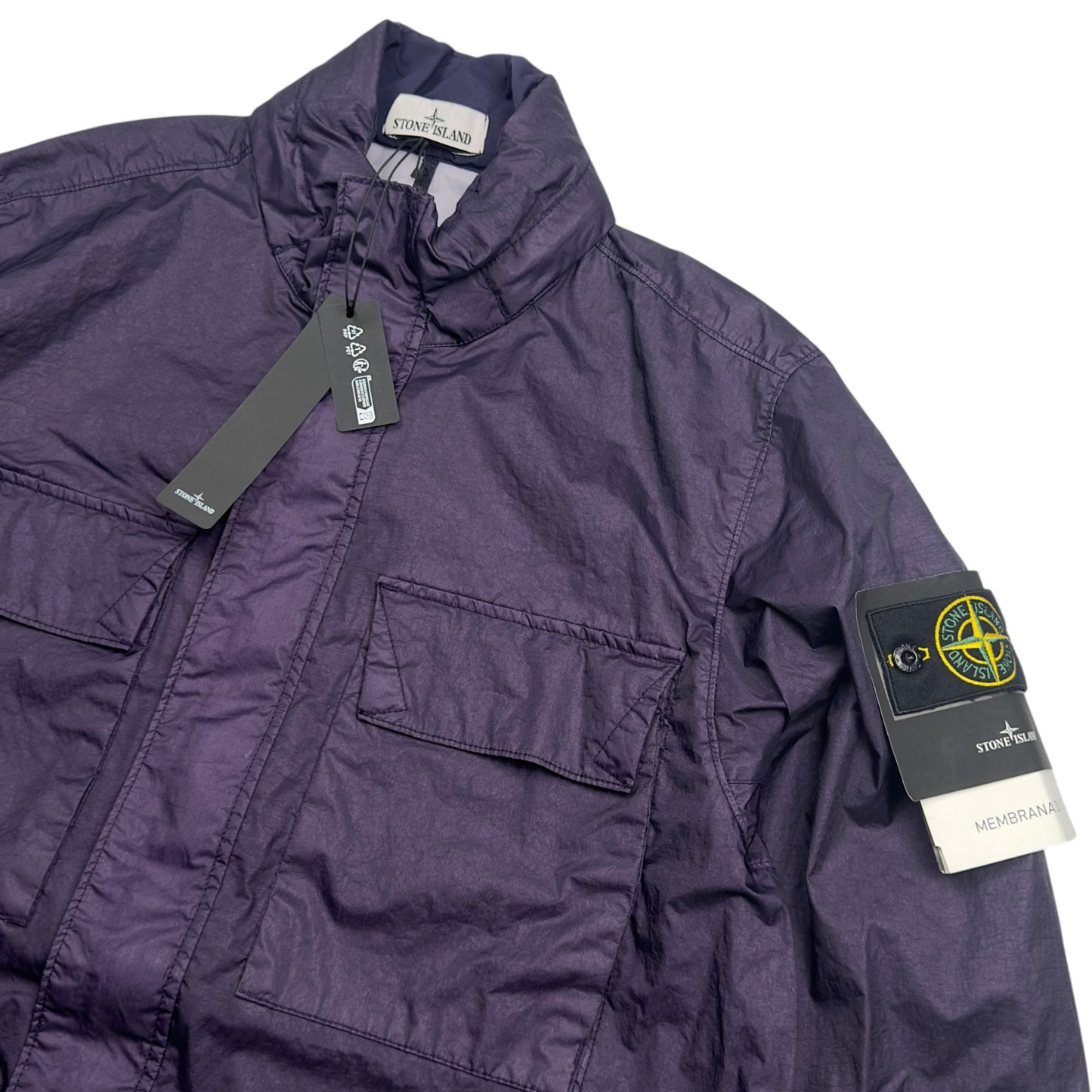 S/S 23 Stone Island Membrana 3L TC Field Jacket - Dark Purple