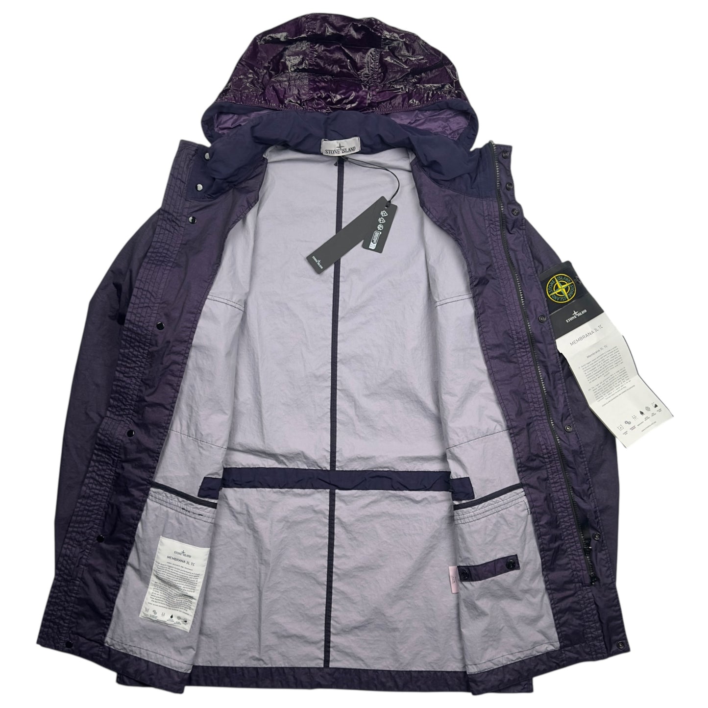 S/S 23 Stone Island Membrana 3L TC Field Jacket - Dark Purple