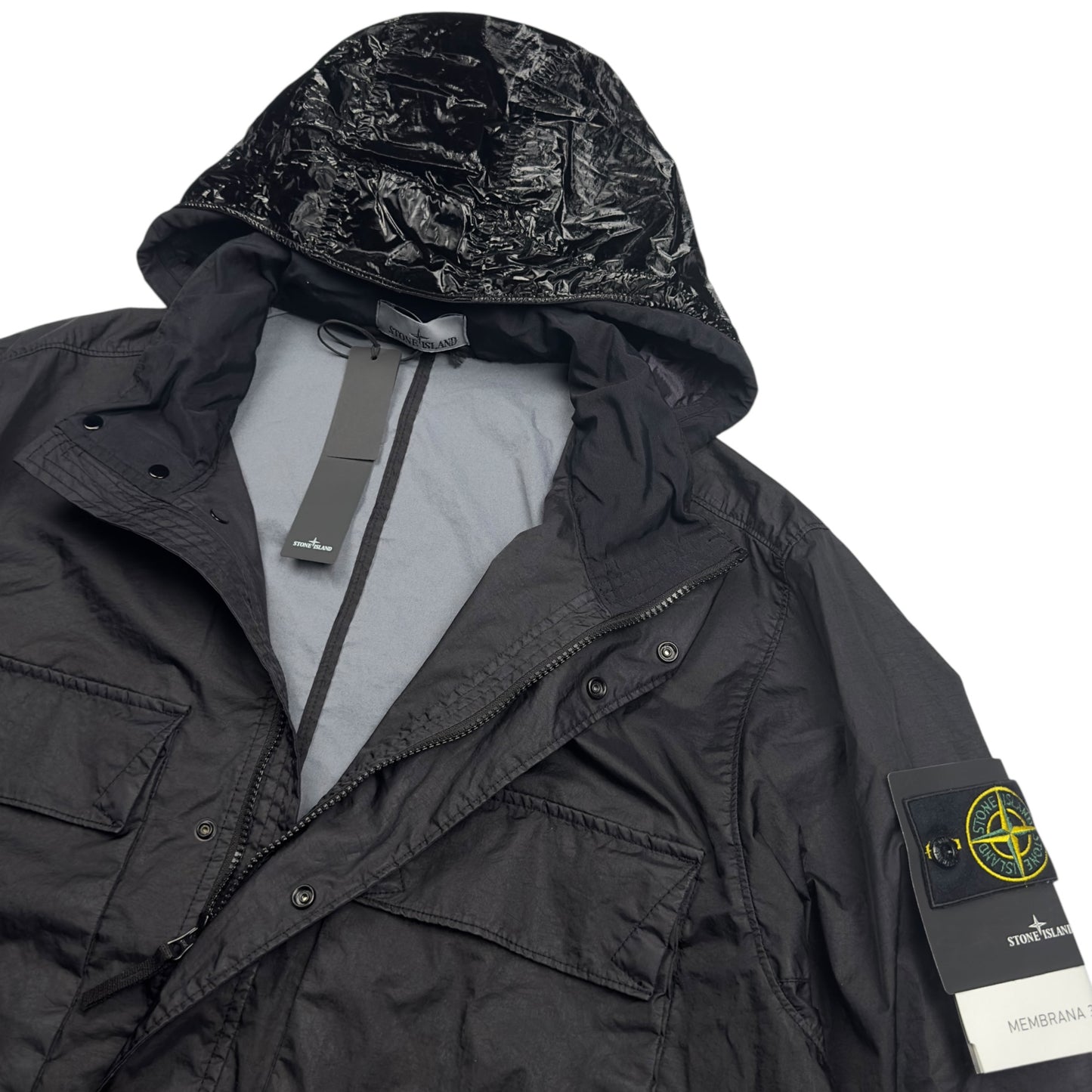 S/S 23 Stone Island Membrana 3L TC Field Jacket - Black