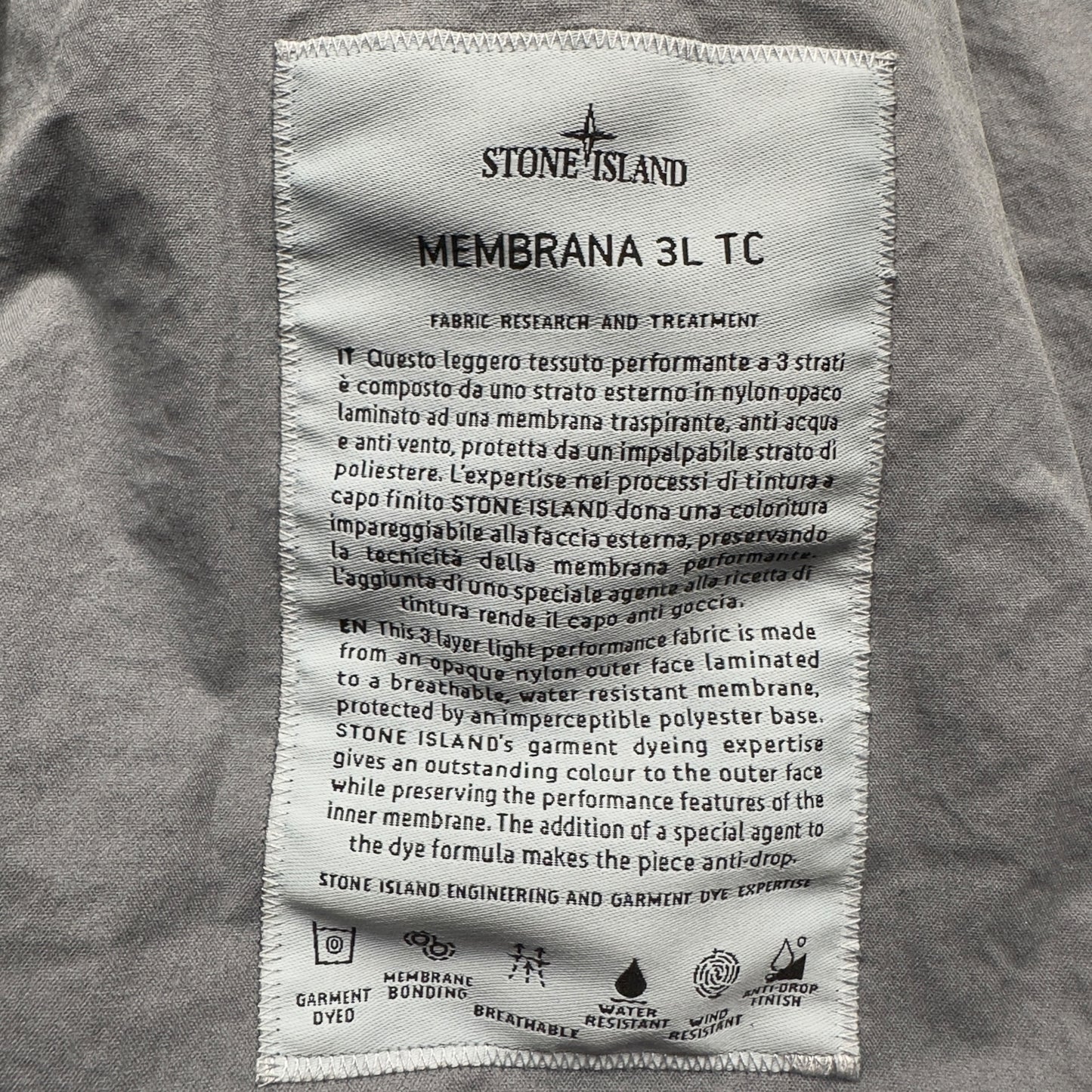 S/S 23 Stone Island Membrana 3L TC Field Jacket - Black