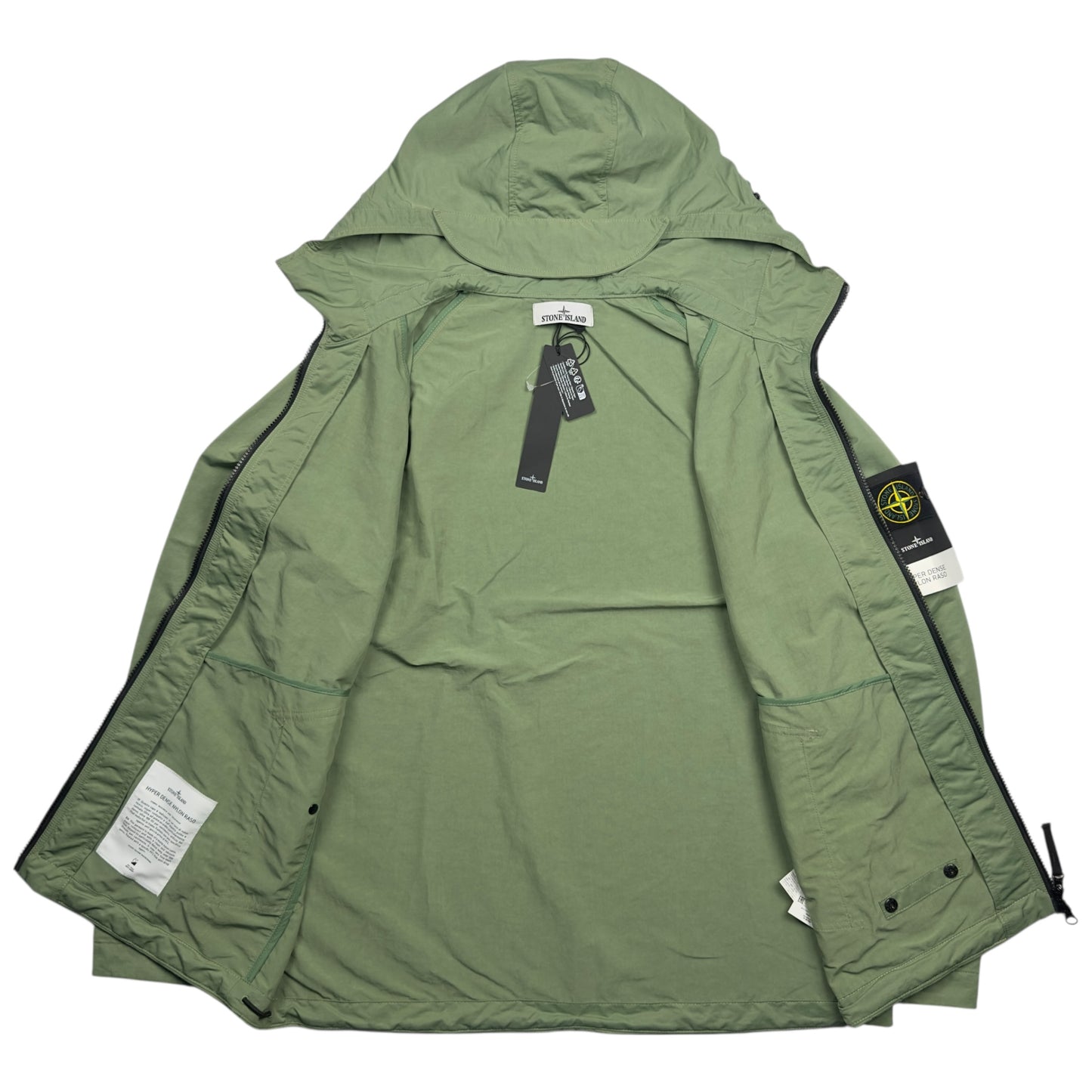 S/S 23 Stone Island Hyper Dense Nylon Raso Hooded Jacket - Sage Green