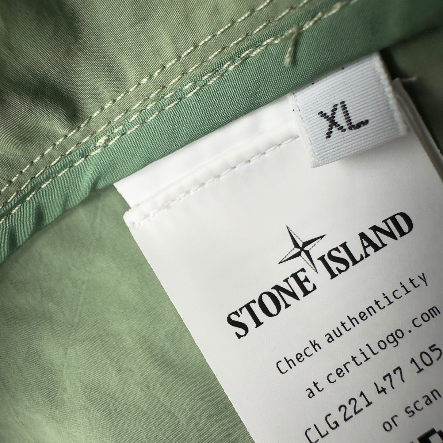 S/S 23 Stone Island Hyper Dense Nylon Raso Hooded Jacket - Sage Green
