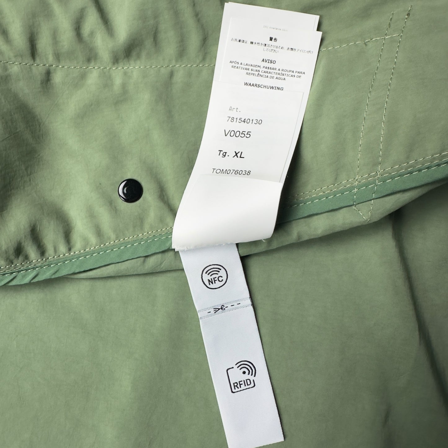 S/S 23 Stone Island Hyper Dense Nylon Raso Hooded Jacket - Sage Green