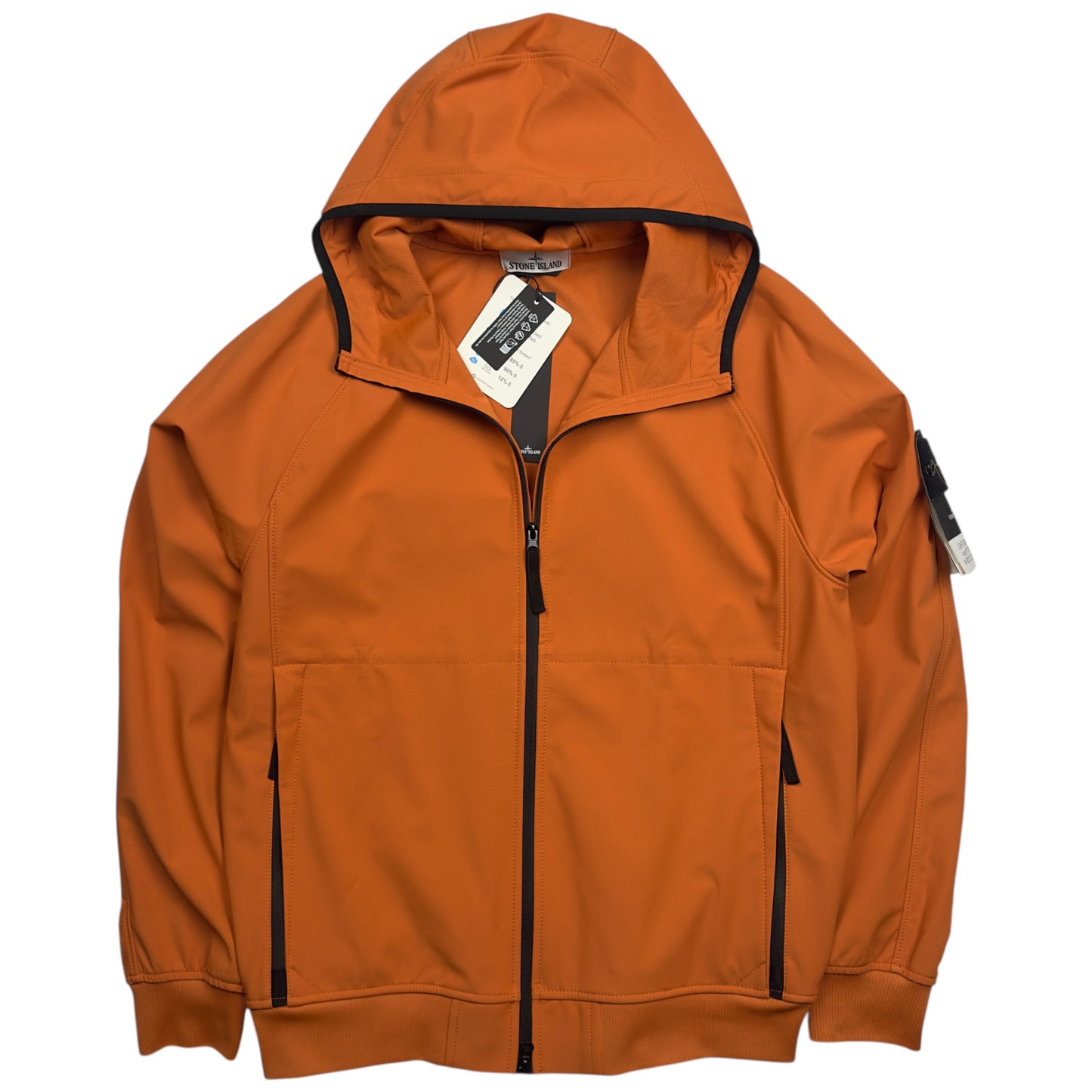 S/S 23 Stone Island Light Soft Shell-R Jacket with e-dye Technology - Orange