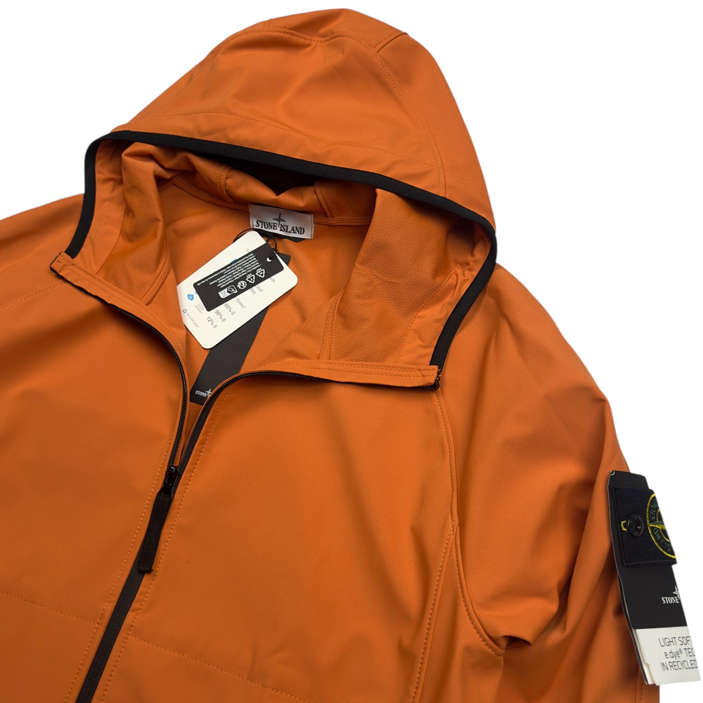 S/S 23 Stone Island Light Soft Shell-R Jacket with e-dye Technology - Orange
