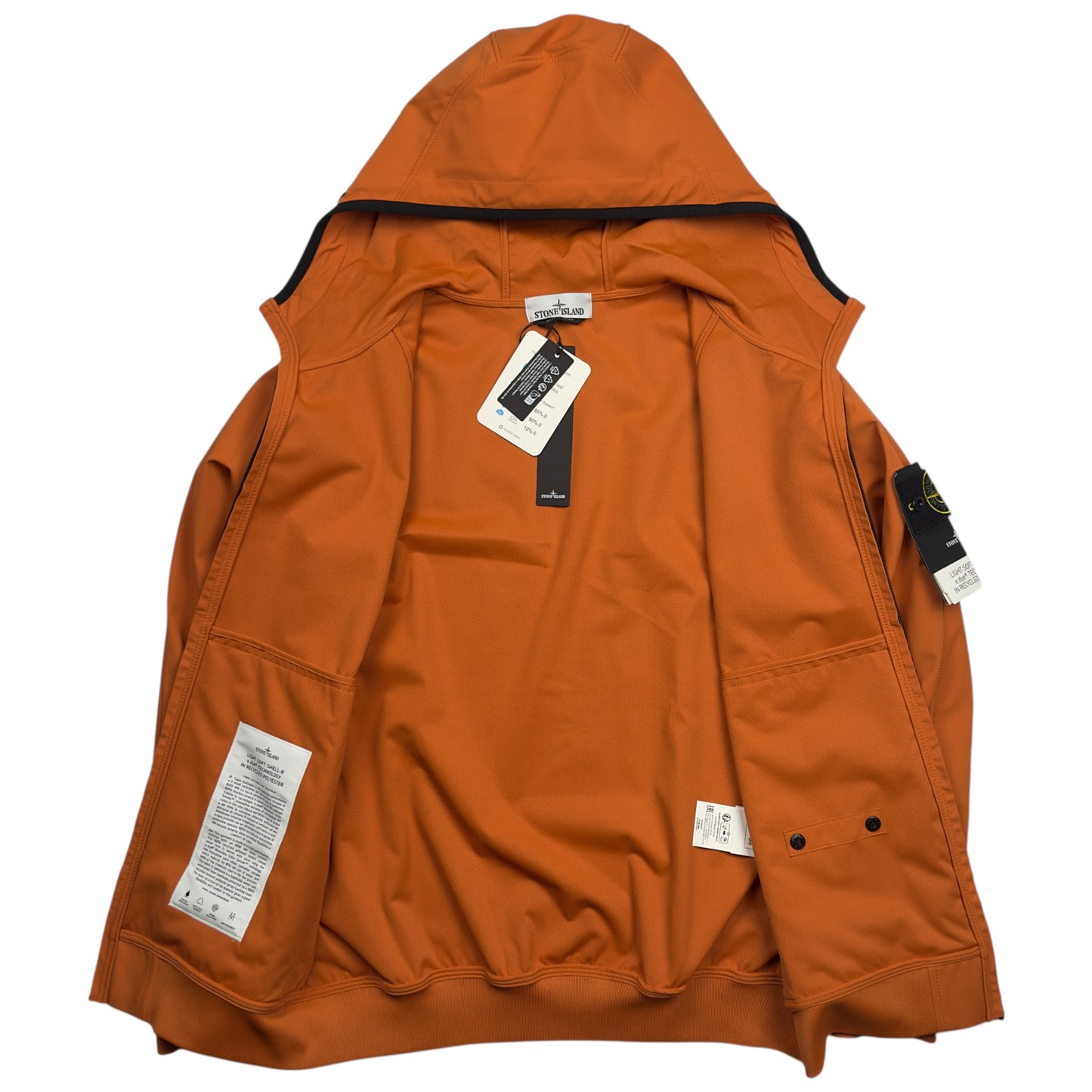 S/S 23 Stone Island Light Soft Shell-R Jacket with e-dye Technology - Orange