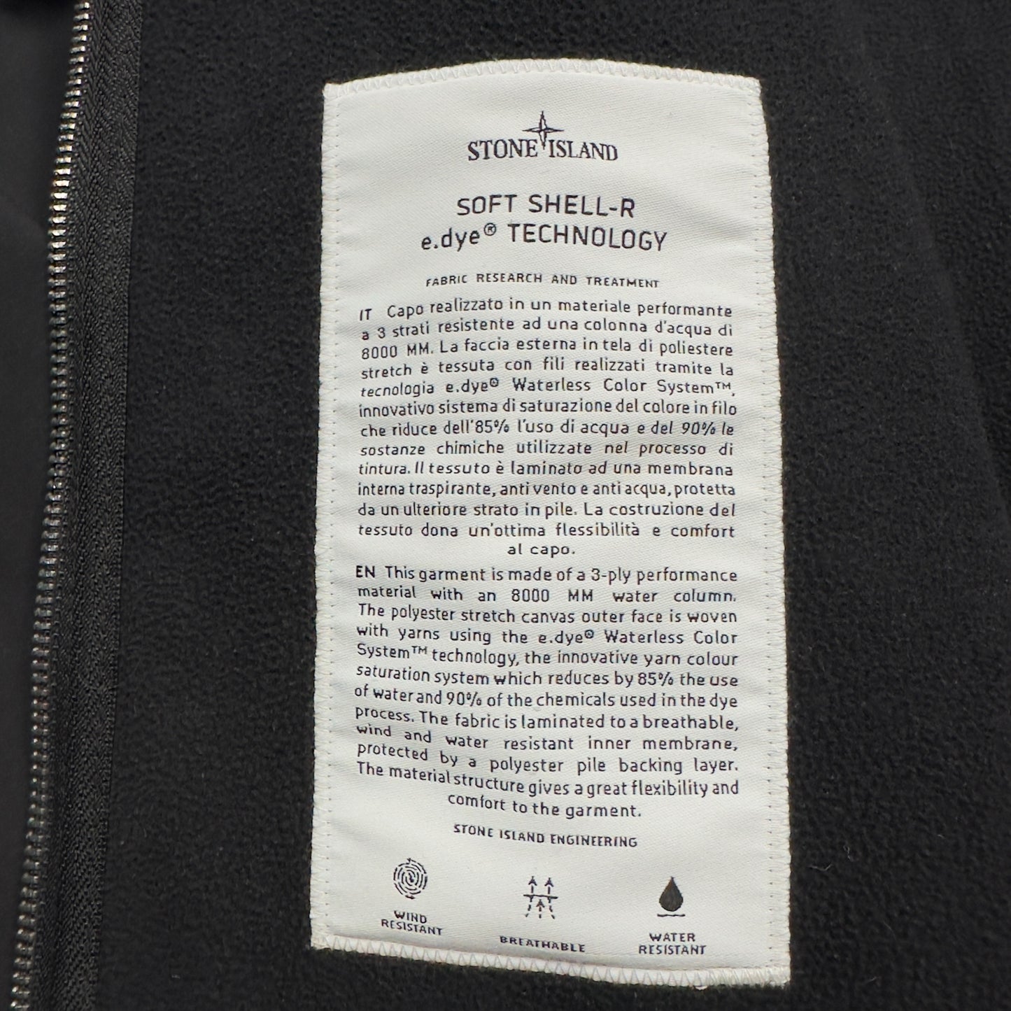 A/W 21 Stone Island Soft Shell R Jacket - Black