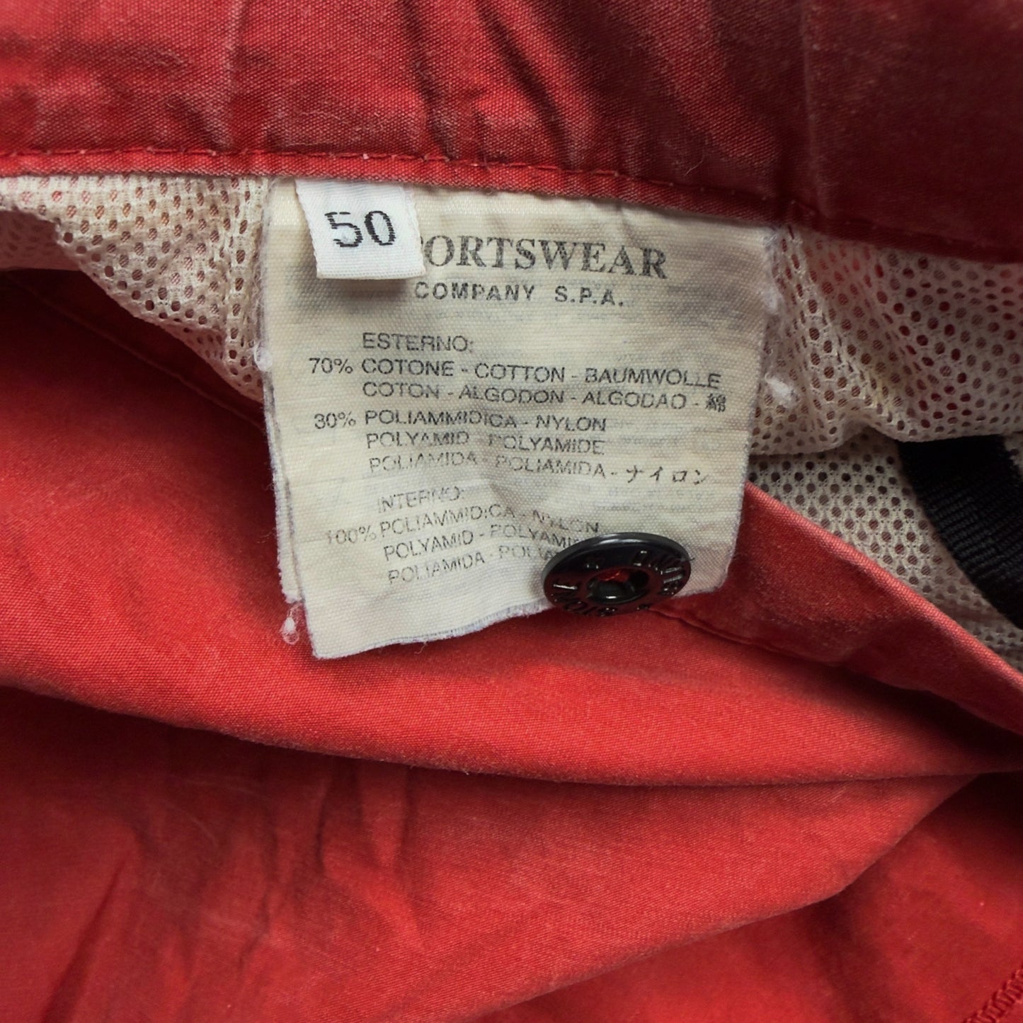 S/S 01 Stone Island Bleach Dyed Swim Shorts - Red