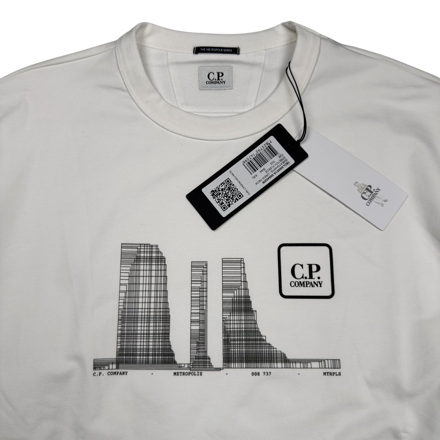 C.P. Company Metropolis Graphic Crewneck Sweater - White