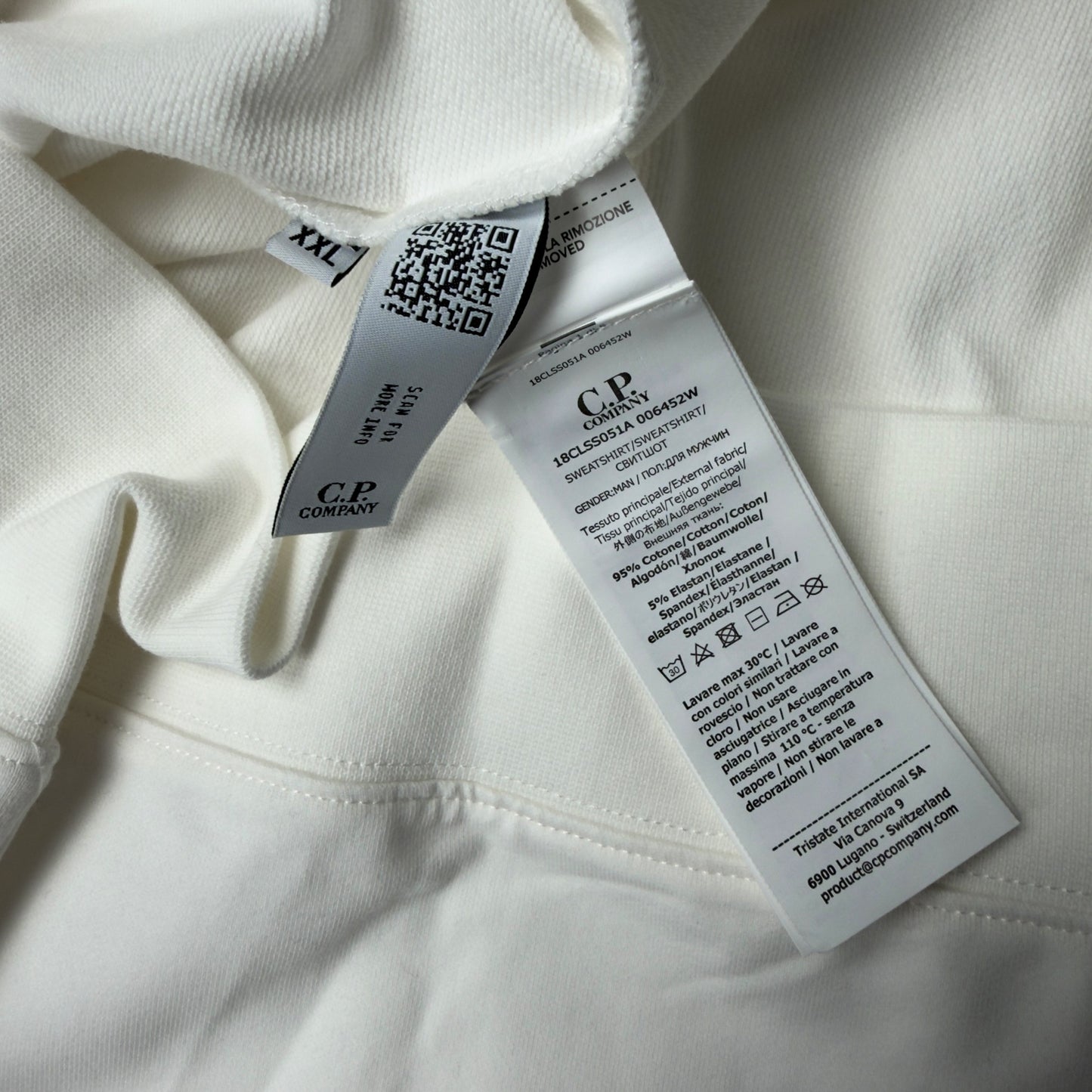 C.P. Company Metropolis Graphic Crewneck Sweater - White