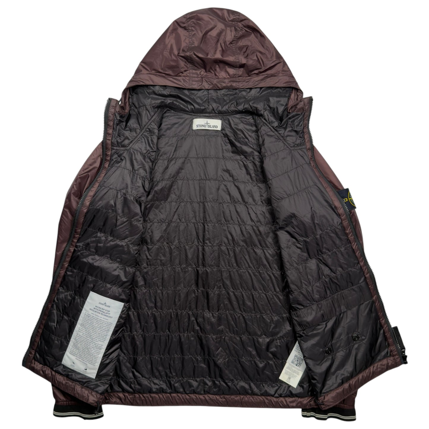 A/W 15 Stone Island Micro Rip Stop with Primaloft Insulation Packable Jacket - Burgundy