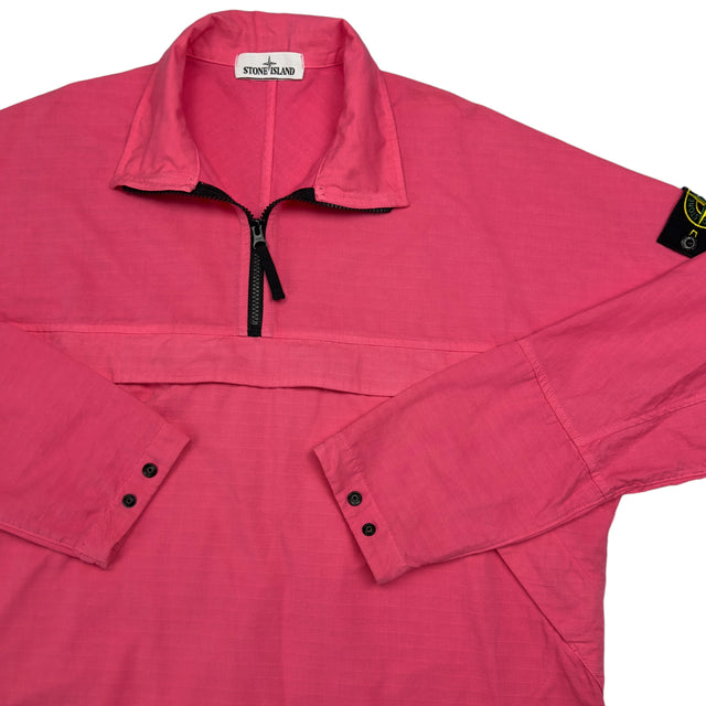 A/W 20 Stone Island Quarterzip Popover Ripstop Smock - Pink