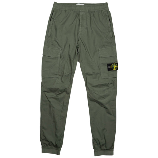 S/S 24 Stone Island Cuffed Cargo Trousers 30 RE-T - Sage Green