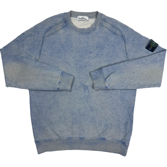 A/W 20 Stone Island Dust Colour Treatment Sweater - Grey/Blue
