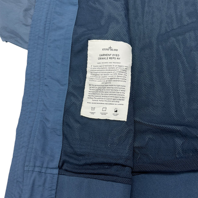 S/S 23 Stone Island Crinkle Reps Bomber - Avio Blue