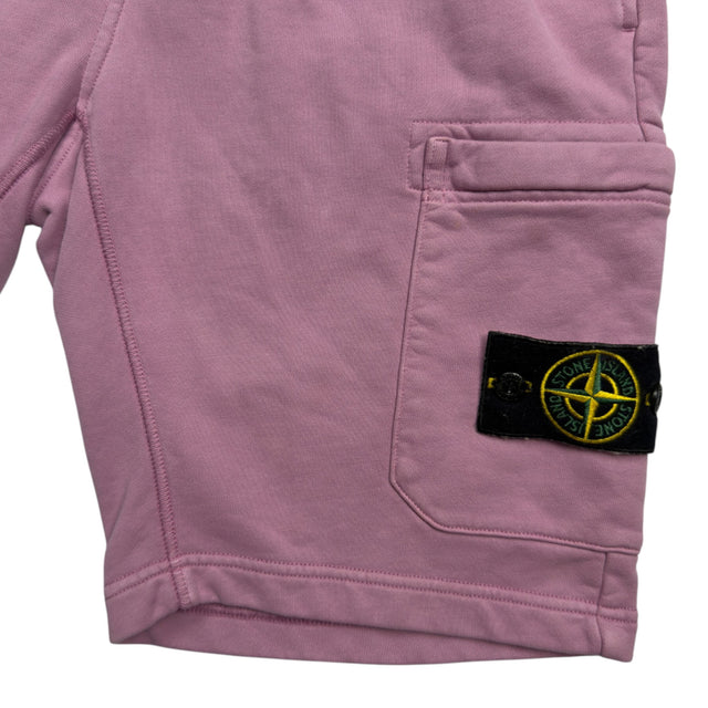 S/S 20 Stone Island Cotton Jersey Cargo Shorts - Pink