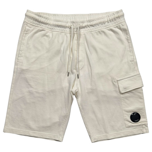 C.P. Company Light Fleece Shorts - Cream