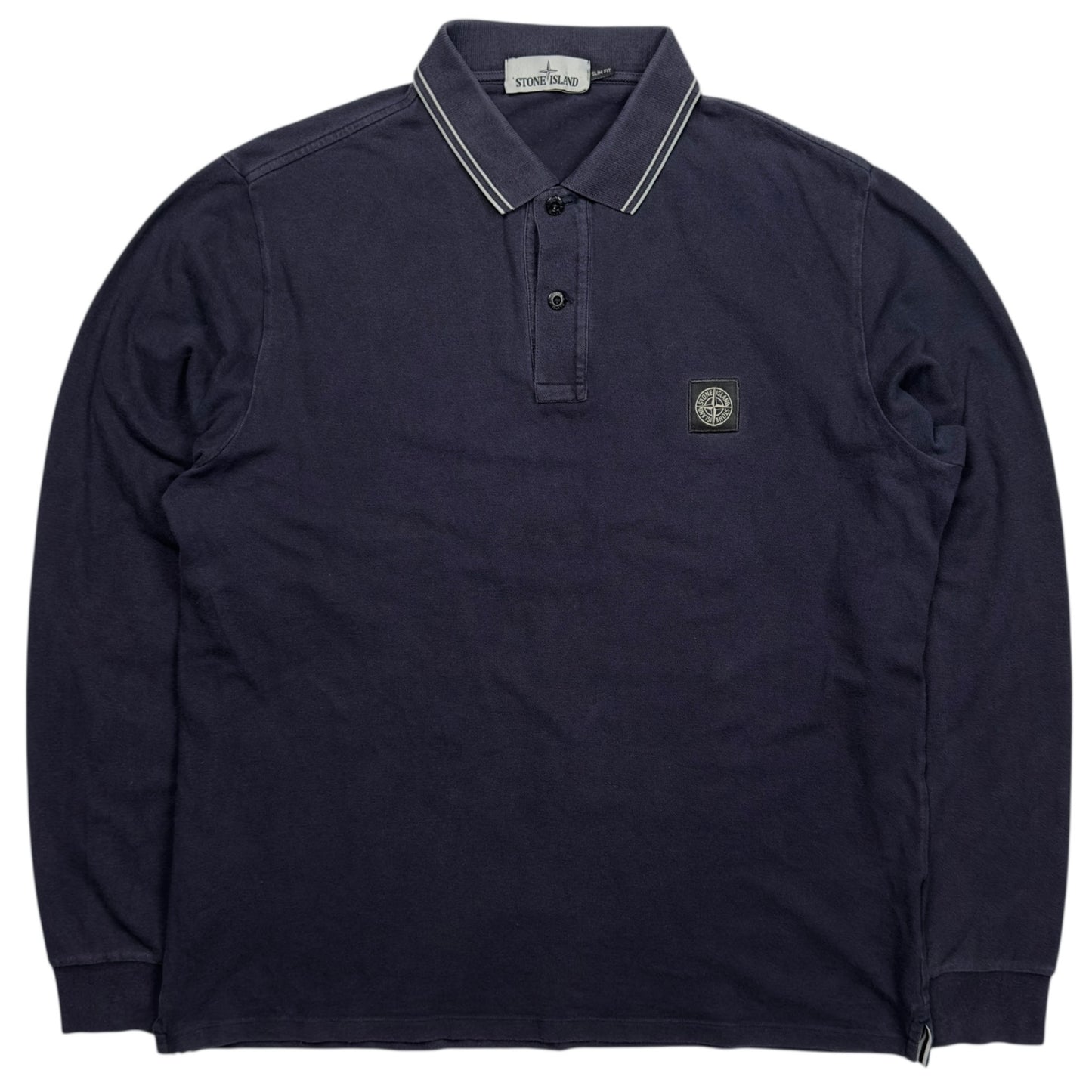 A/W 15 Stone Island Long Sleeve Polo Shirt - Navy