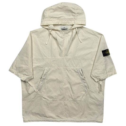 S/S 20  Stone Island Short Sleeve Cotton Blend Smock - White