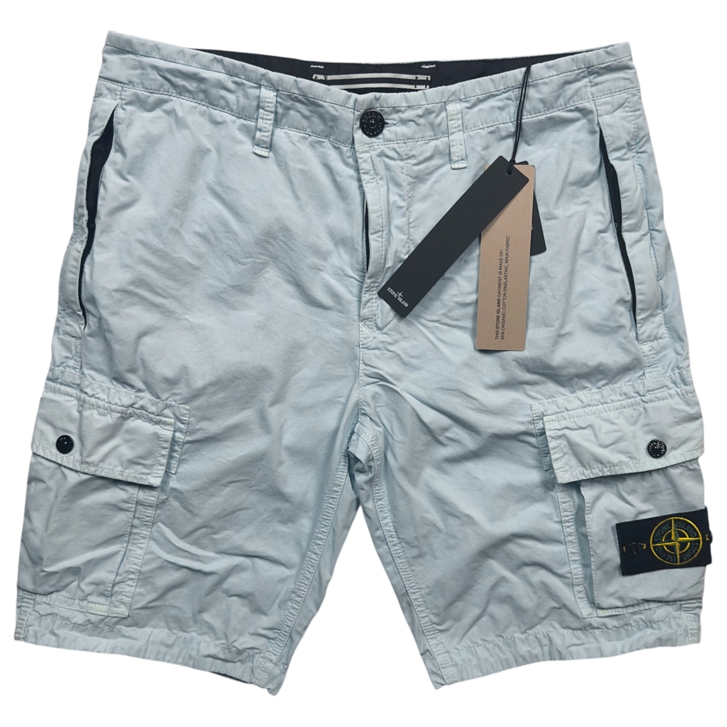 S/S 22 Stone Island Cotton Cargo Shorts 32 RE-T