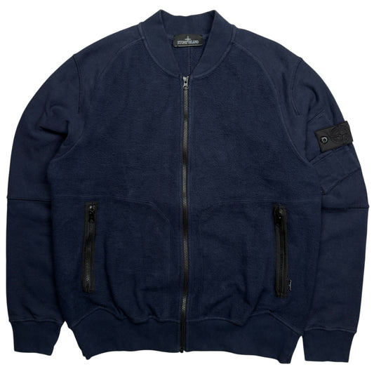 A/W 19 Stone Island Shadow Project Fleece Bomber Jacket - Navy