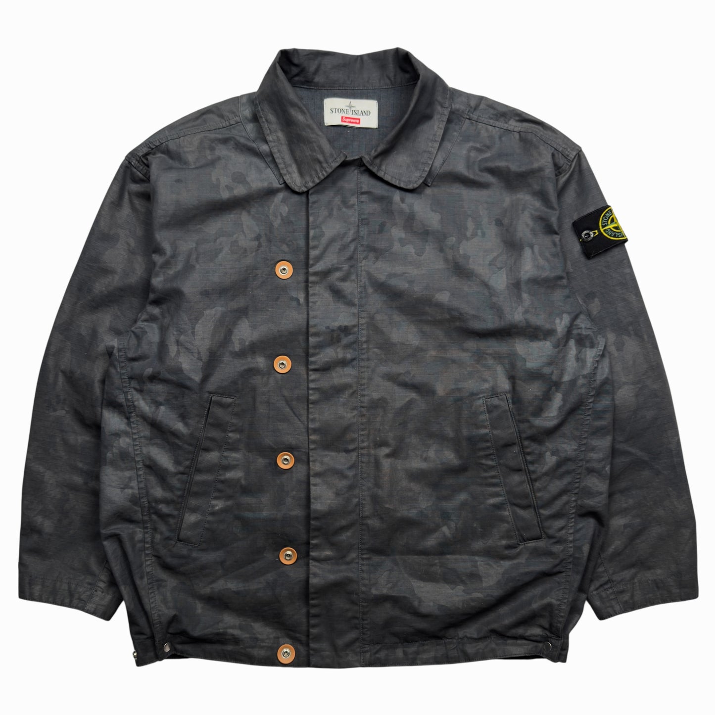 S/S 22 Stone Island x Supreme Cotton Ripstop Ice Jacket Camouflage