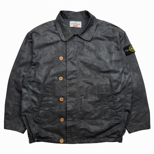 S/S 22 Stone Island x Supreme Cotton Ripstop Ice Jacket Camouflage