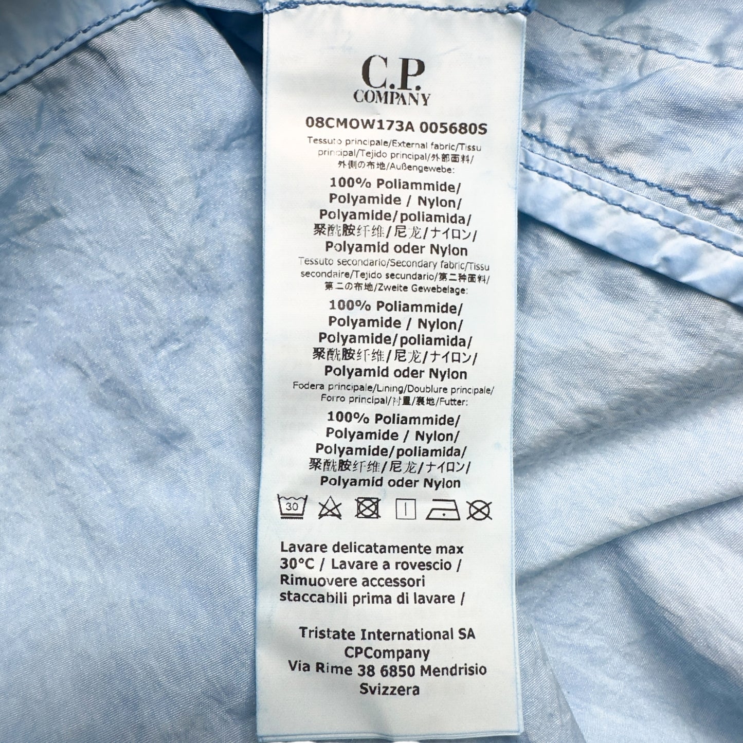 C.P. Company M.T.t.N. Internally Coloured Envelope La Mille Goggle Jacket - Blue