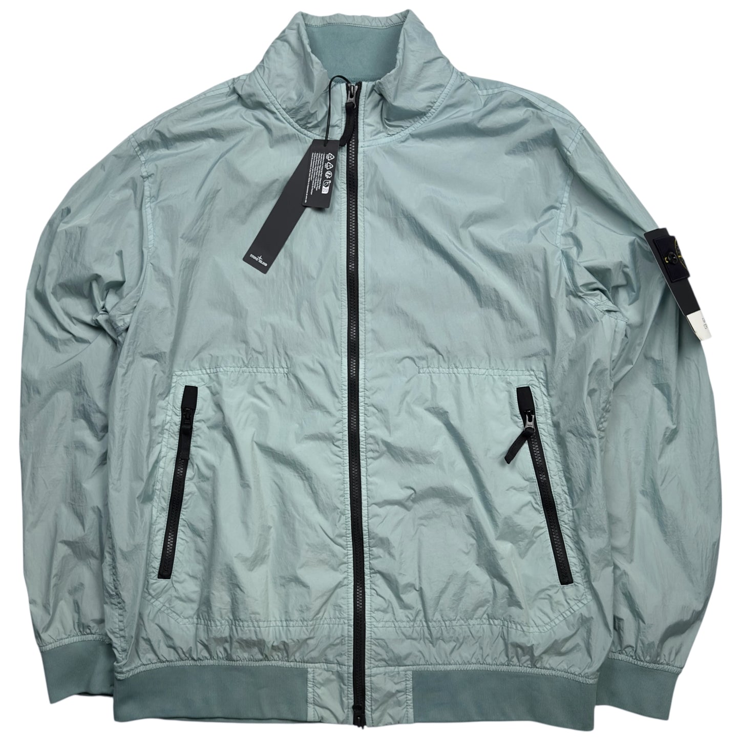 S/S 23 Stone Island Crinkle Reps Bomber - Light Blue