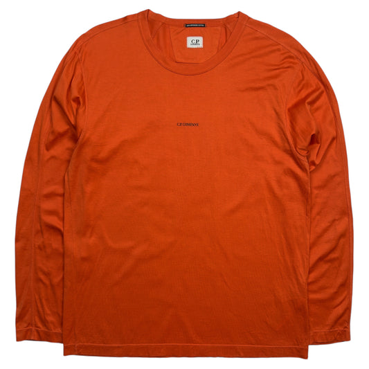 C.P. Company Chest Logo Long Sleeve T-Shirt - Orange