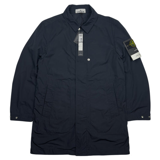 S/S 25 Stone Island Micro Twill Car Coat - Navy Blue