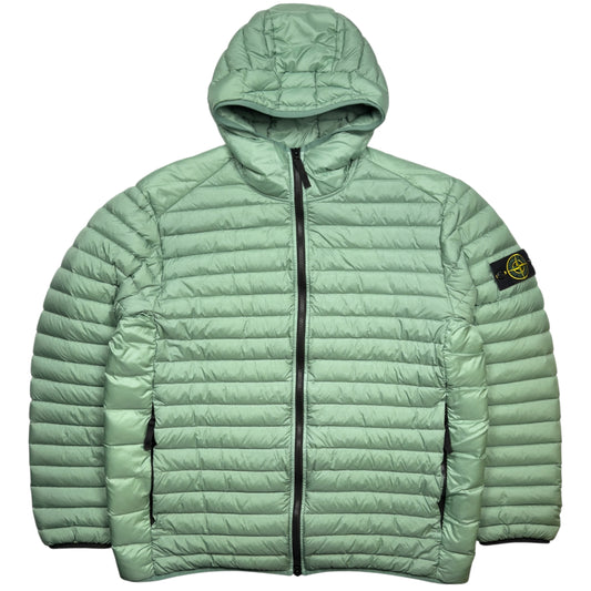A/W 22 Stone Island Loom Woven Chambers R-Nylon Down TC Puffer Jacket - Sage Green