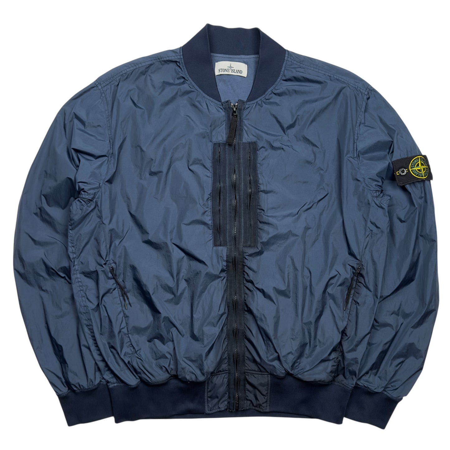 S/S 17 Stone Island Crinkle Reps NY Bomber Jacket - Navy