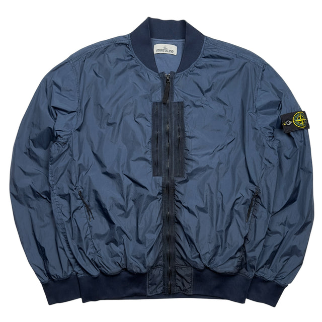 S/S 17 Stone Island Crinkle Reps NY Bomber Jacket - Navy