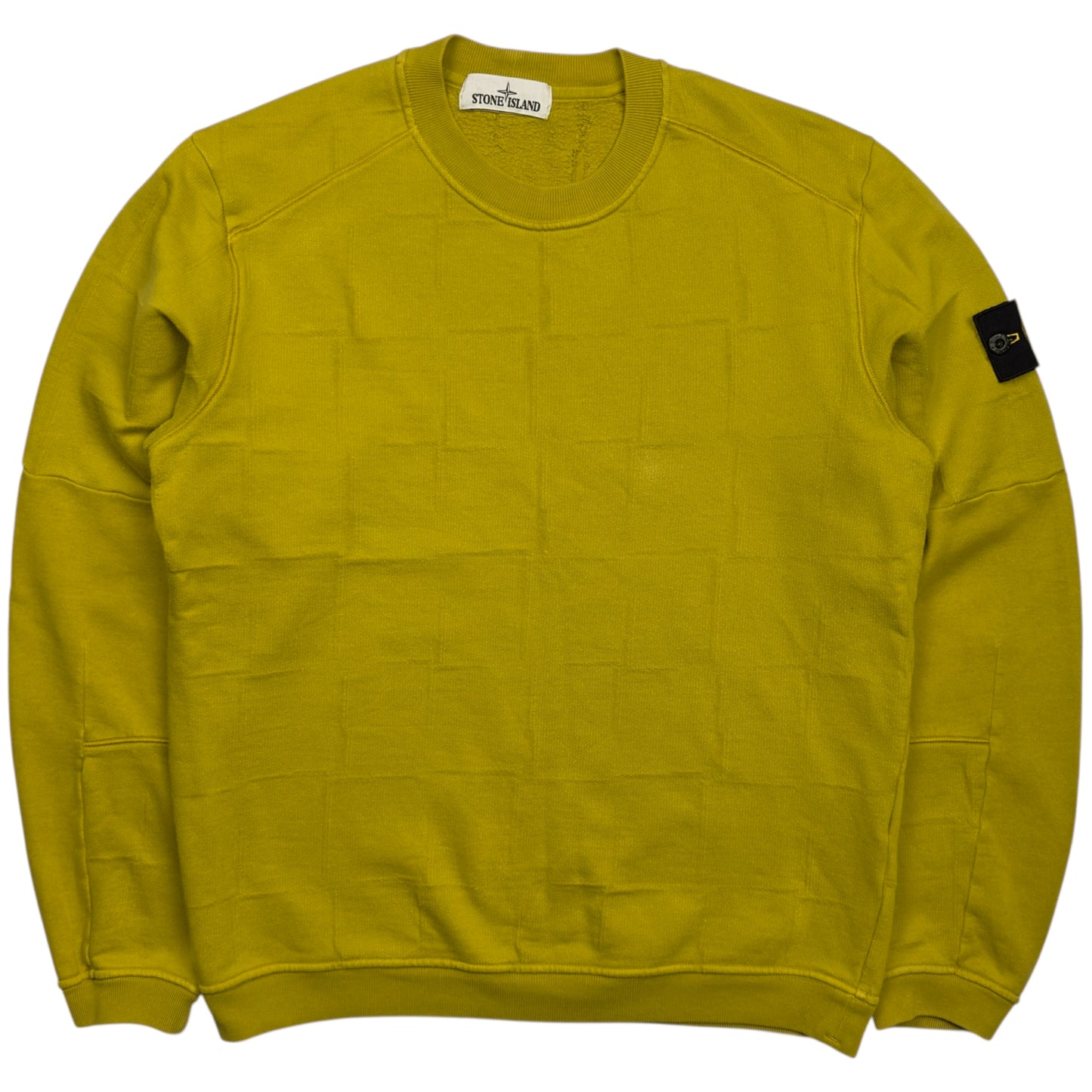 A/W 16 Stone Island House Check Crewneck Sweater - Yellow