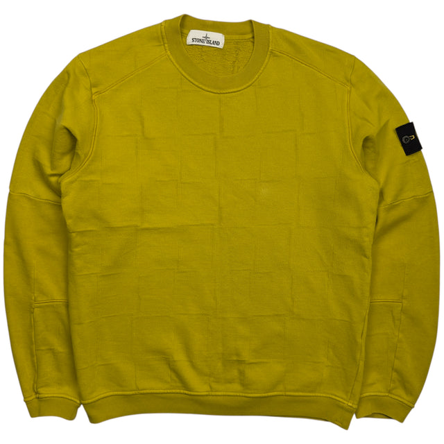 A/W 16 Stone Island House Check Crewneck Sweater - Yellow