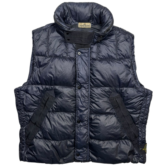 A/W 12 Stone Island Down_26 GR X SQM_N Down Puffer Gilet - Navy