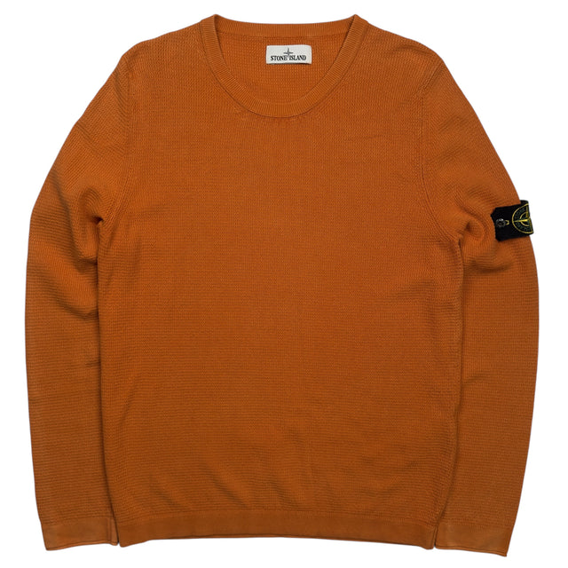 S/S 16 Stone Island Waffle Knit Sweater - Orange