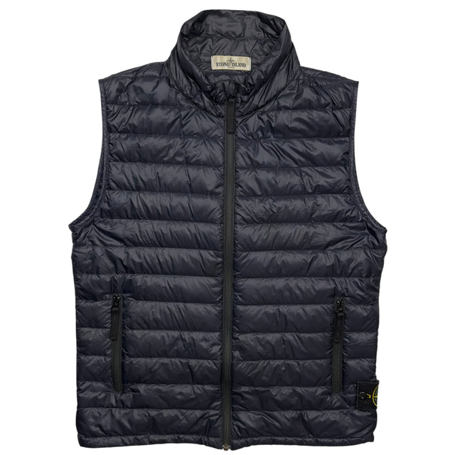 S/S 13 Stone Island Micro Rip Stop 7 Den Down Puffer Gilet - Navy