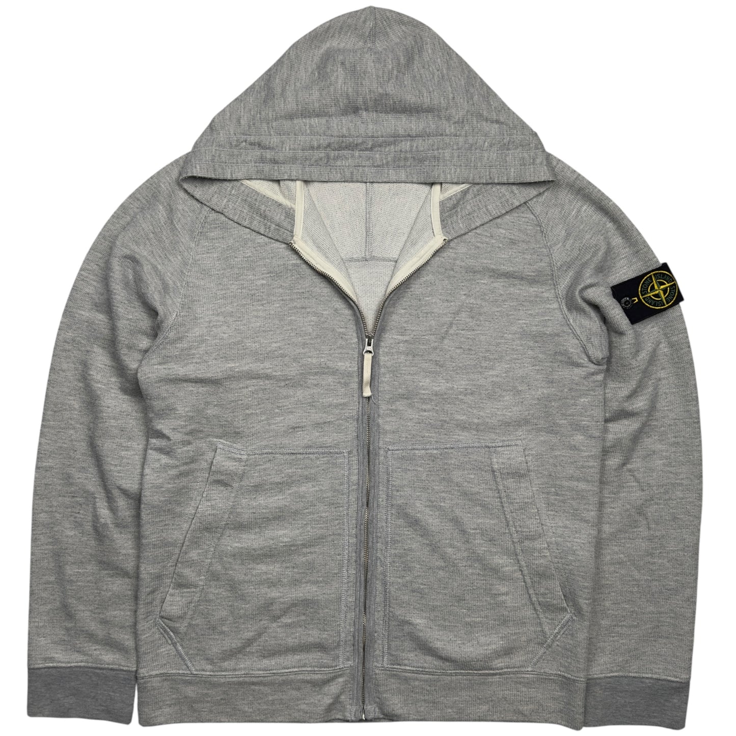 S/S 15 Stone Island Waffle Full Zip Hoodie - Grey
