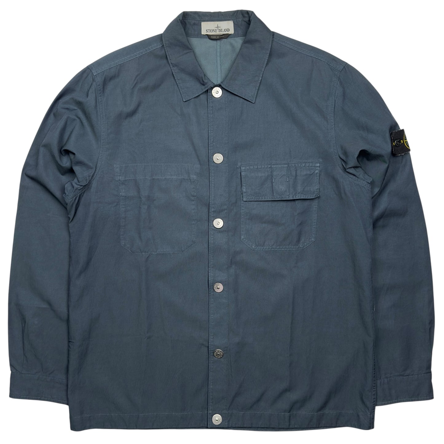S/S 23 Stone Island Cupro Cotton Twill Overshirt - Navy