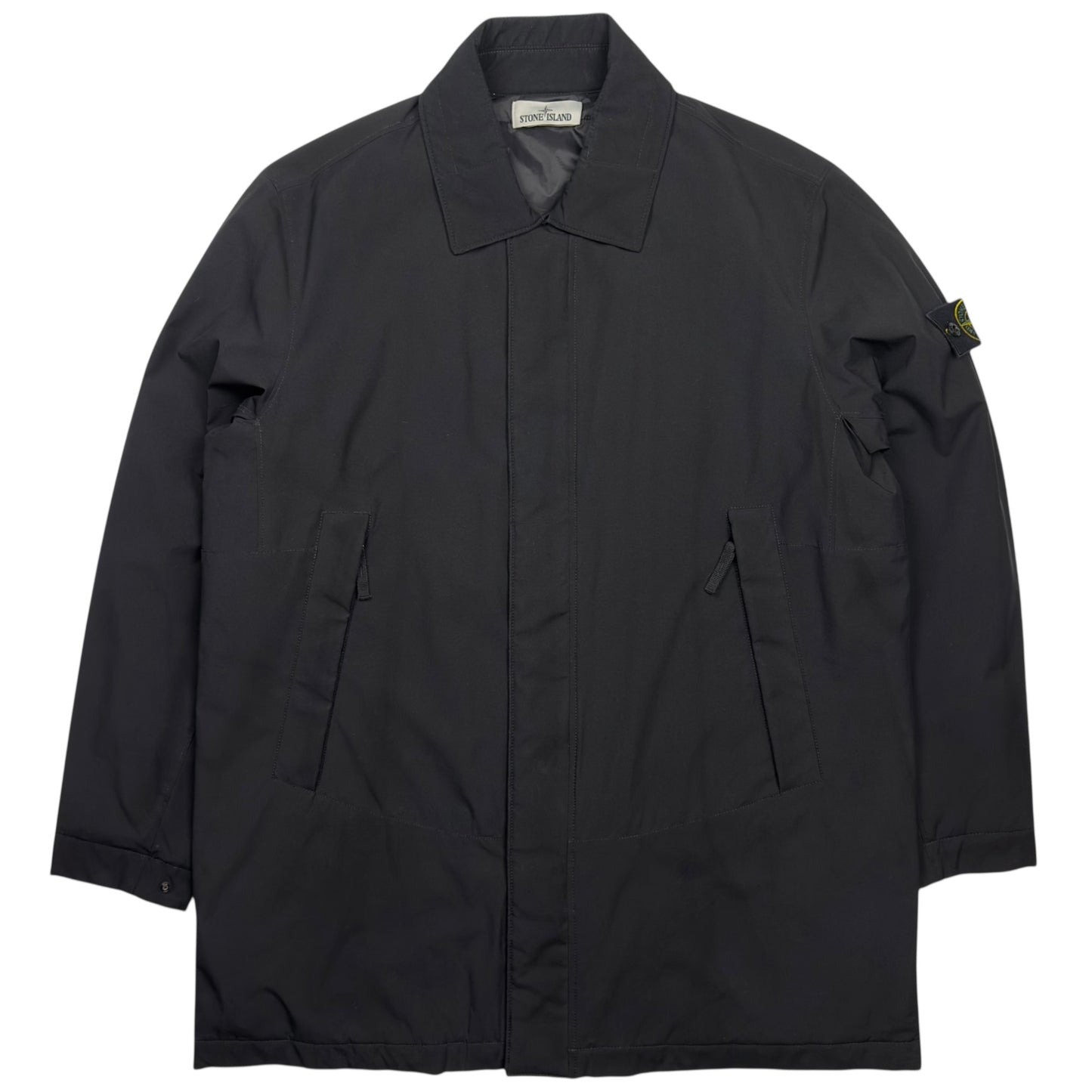 A/W 20 Stone Island Soft Shell Primaloft Car Coat - Black