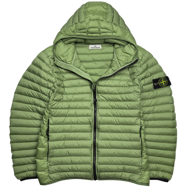 S/S 23 Stone Island Loom Woven Chambers R-Nylon Down TC Puffer Jacket - Sage Green