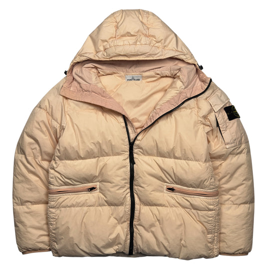 A/W 22 Stone Island Crinkle Reps R - NY Down Puffer Jacket - Peach